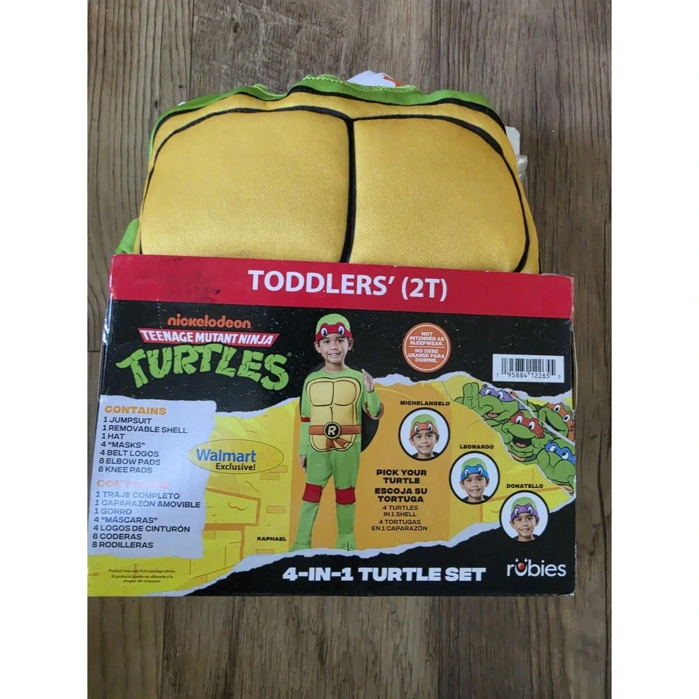 Teenage Mutant Ninja Turtles 4-in-1 Halloween Costume for Toddler 2T By Rubies